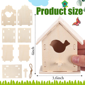 Outus packaging includes 24 birdhouses with 38 butterfly stickers.