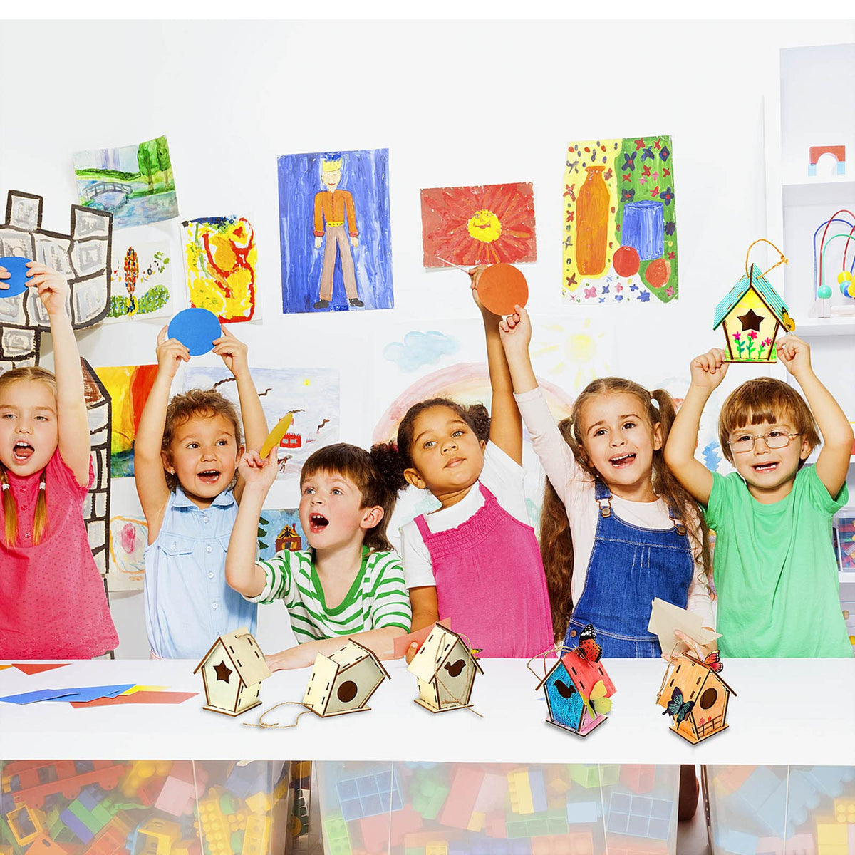 Outus butterfly stickers, embellish and customize each birdhouse with 38 decorative elements.