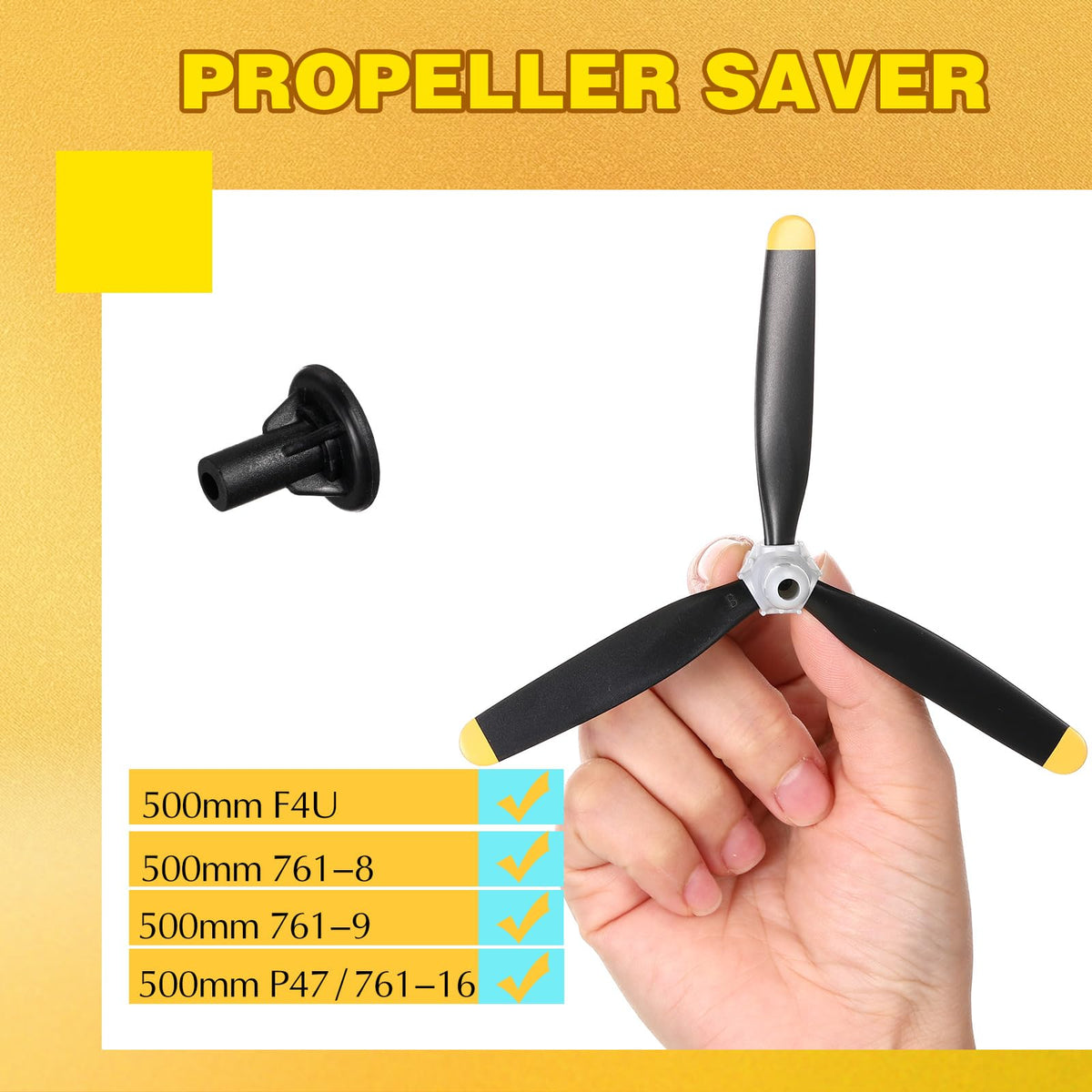 Outus F4U RC propeller adapters for quick swaps