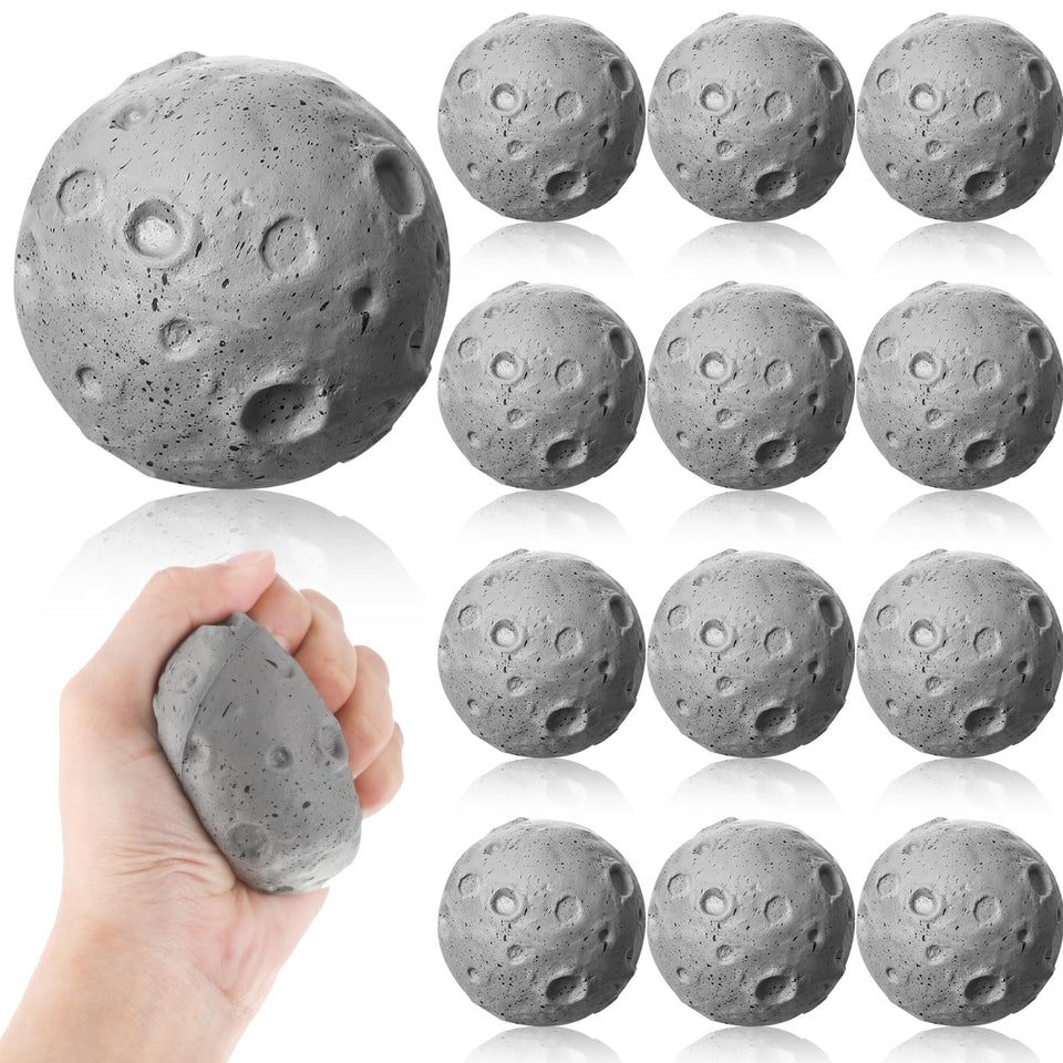 Outus moon stress ball close-up showing foam texture for pinch relief
