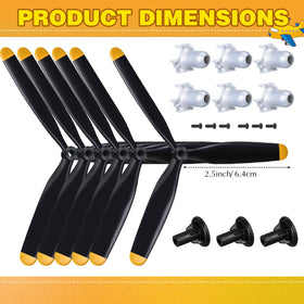 Outus propeller with yellow mark improves grass visibility