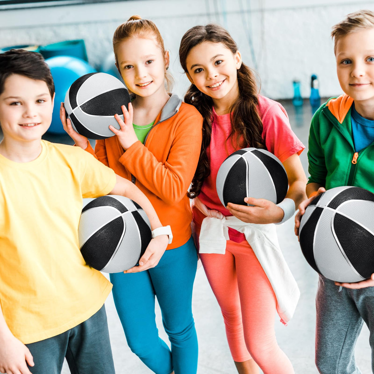 Outus thick wall rubber basketball close up shows durability.