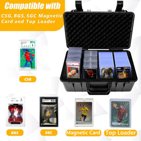 OUUTMEE graded card case foam inside keeps cards snug and prevents shifting.