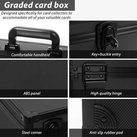 OUUTMEE graded card case foam interior secures slabs
