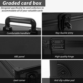 OUUTMEE secure lock design with keys adds theft deterrence for graded cards.