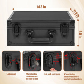 Sleek black aluminum alloy design adds premium aesthetics