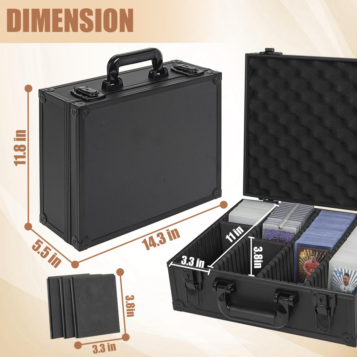 Capacity to store 600+ toploaders with organized access