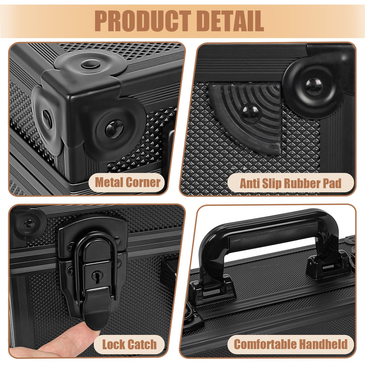 Non-slip feet secure the box during handling and transport