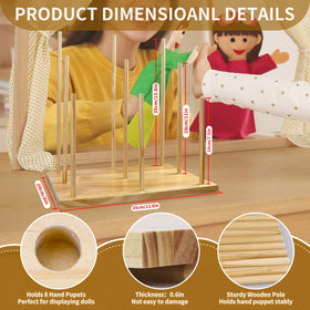 Ouvibor nine-puppet storage keeps figures organized and protected