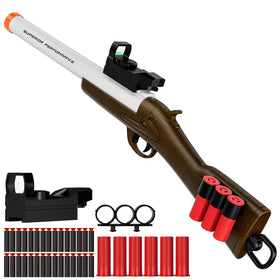 Ouzhimanxing toy shotgun ejects shell in action for engaging pretend play.