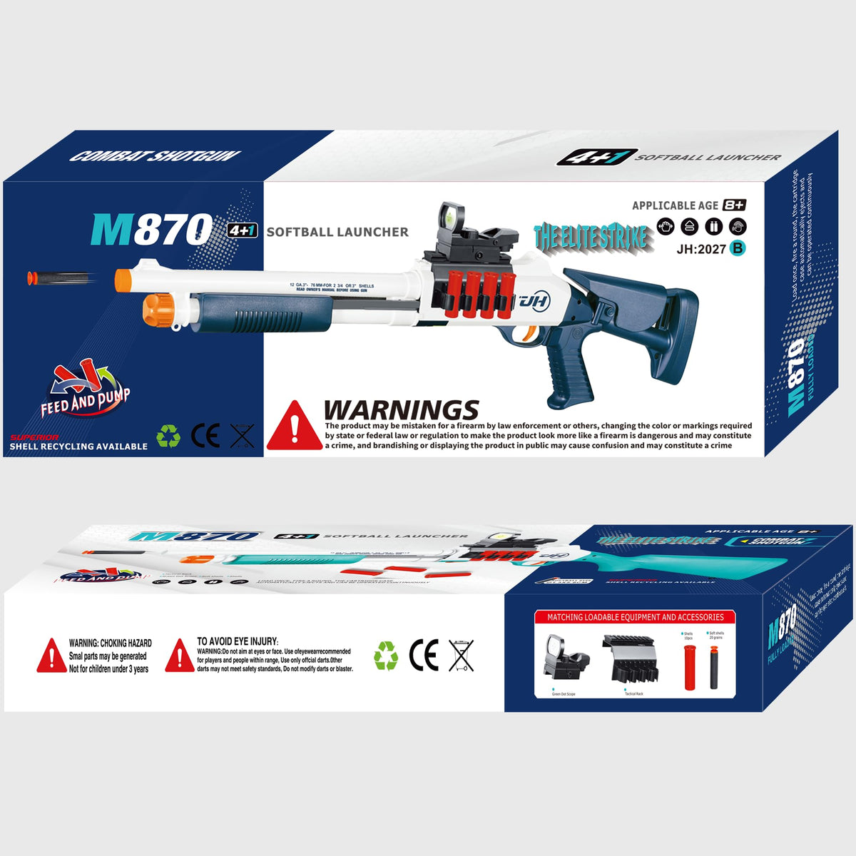 Ouzhimanxing foam blaster ejecting empty shells for interactive action