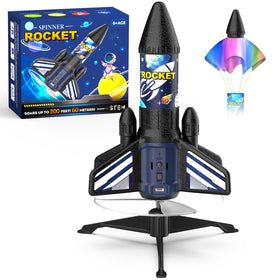 Ovaasy rocket launcher blue exterior ready for outdoor STEM play.