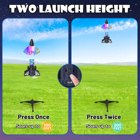 Ovaasy rocket launcher LED flight indicator for easy tracking outdoors.