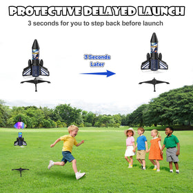 Ovaasy rocket launcher two-launch heights for adjustable outdoor fun.