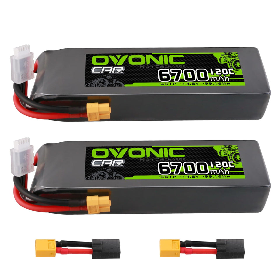 OVONIC 14.8V LiPo battery with XT60 connector for extended RC runs