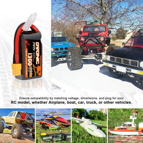 Two-pack OVONIC Lipo battery for quick swaps in RC models