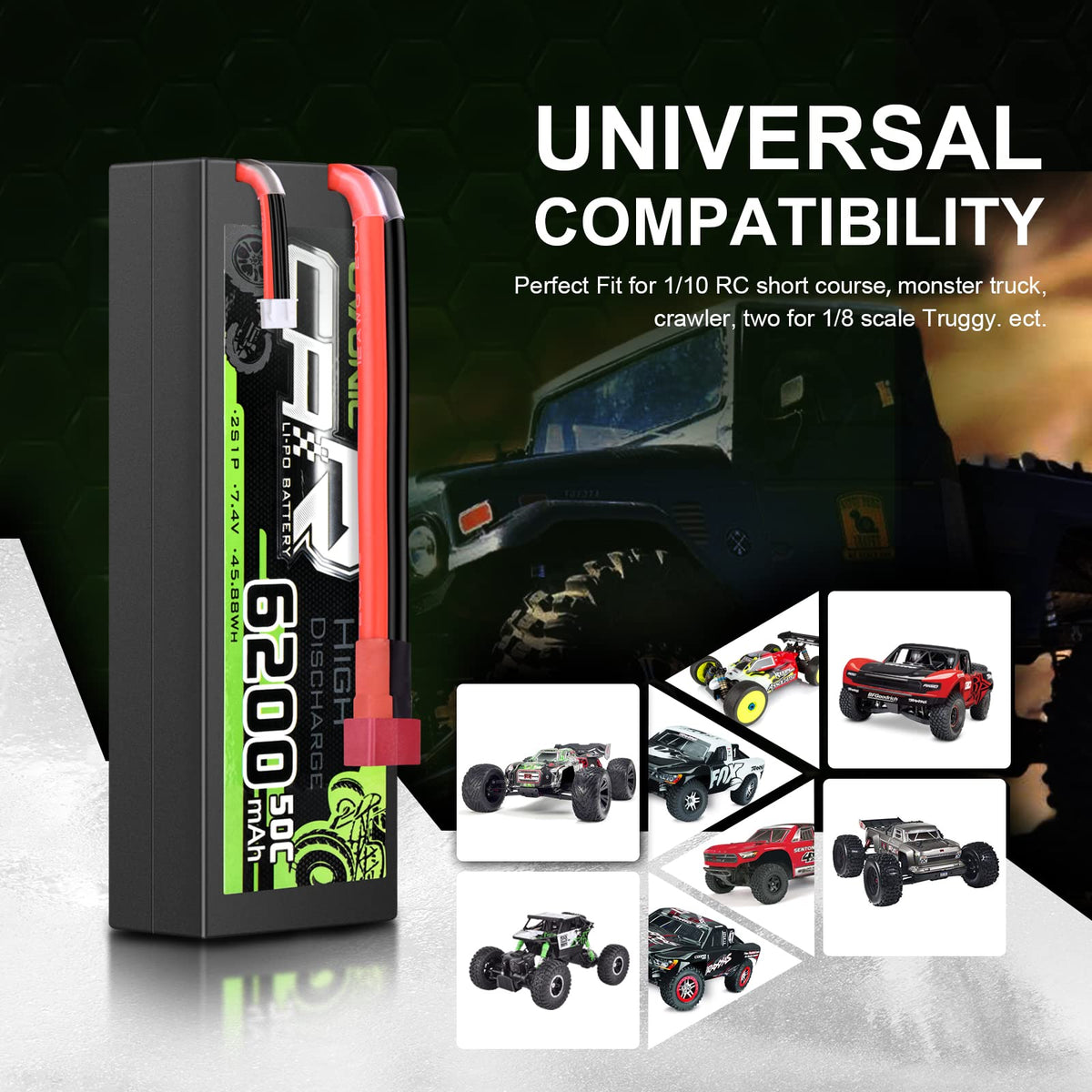 Battery pack contents: two OVONIC cells, stickers, and manual