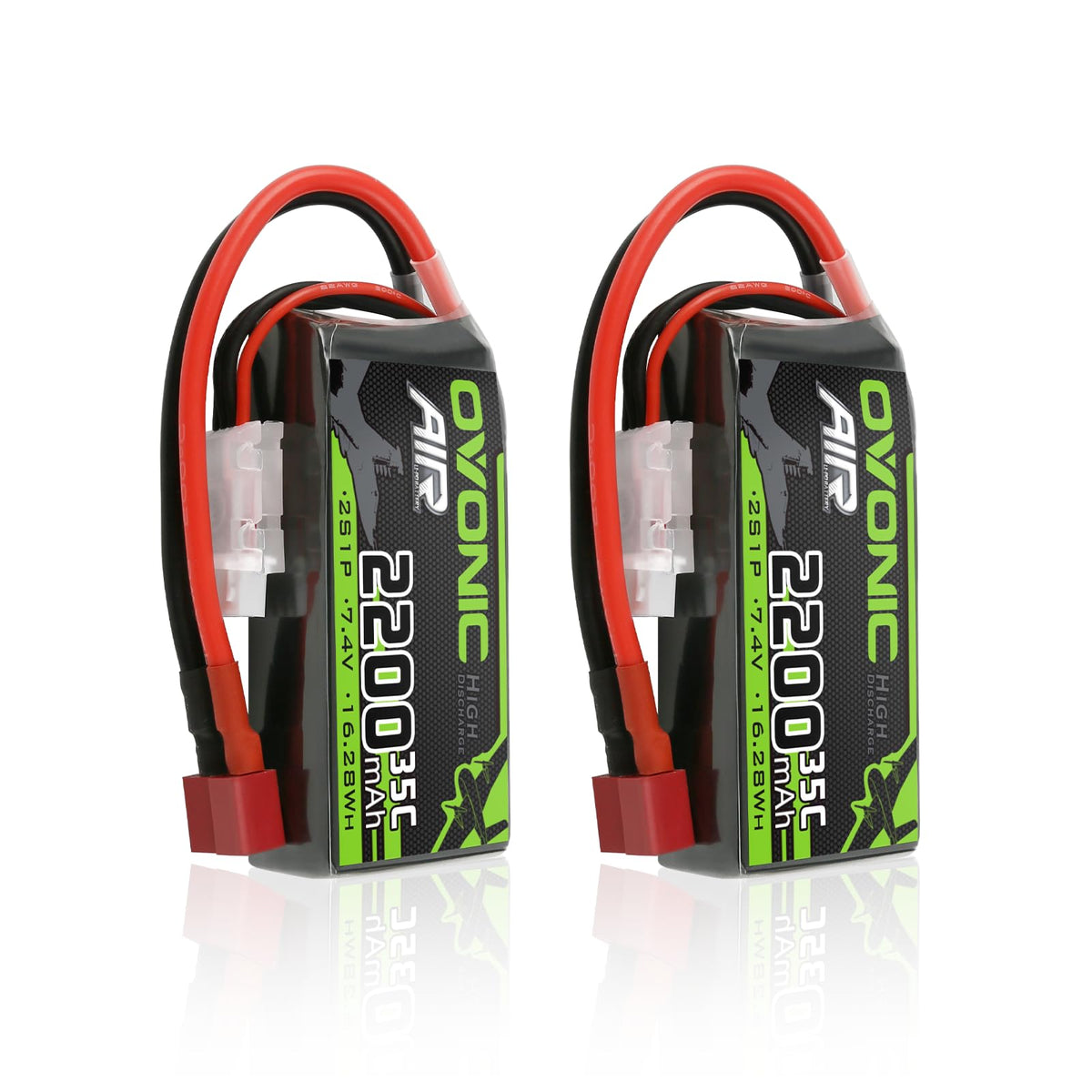 OVONIC 2S LiPo battery with Dean-Style connector for RC aircraft power