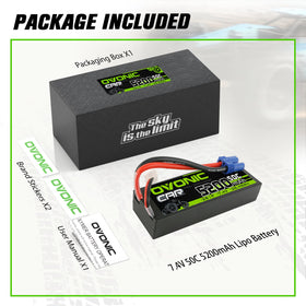 OVONIC 2S LiPo battery dimensions fit for Arrma EC5 systems