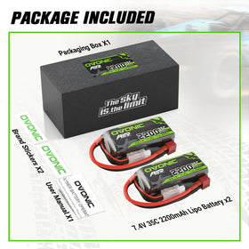 OVONIC 2S battery packaging showing two-pack contents