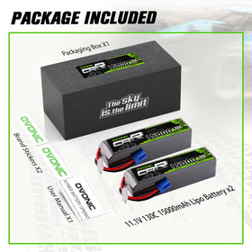 OVONIC 3S LiPo battery dimensions and weight information for RC planning