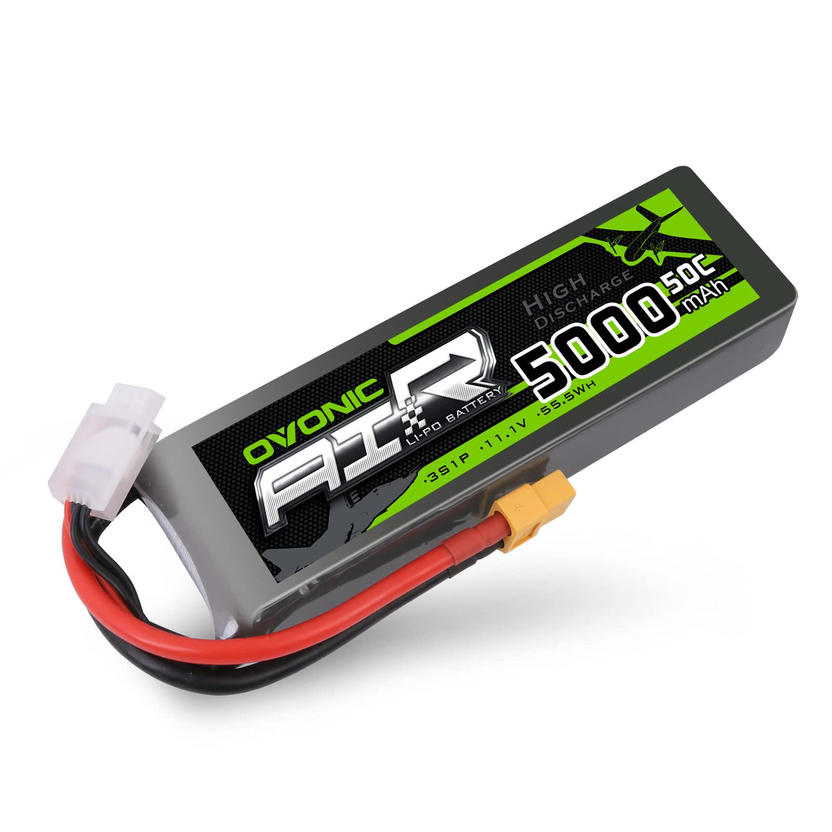OVONIC 3S 5000mAh LiPo battery with XT60 connector for reliable RC power