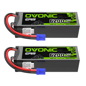 OVONIC 3S 6200mAh battery top view for extended RC run times.