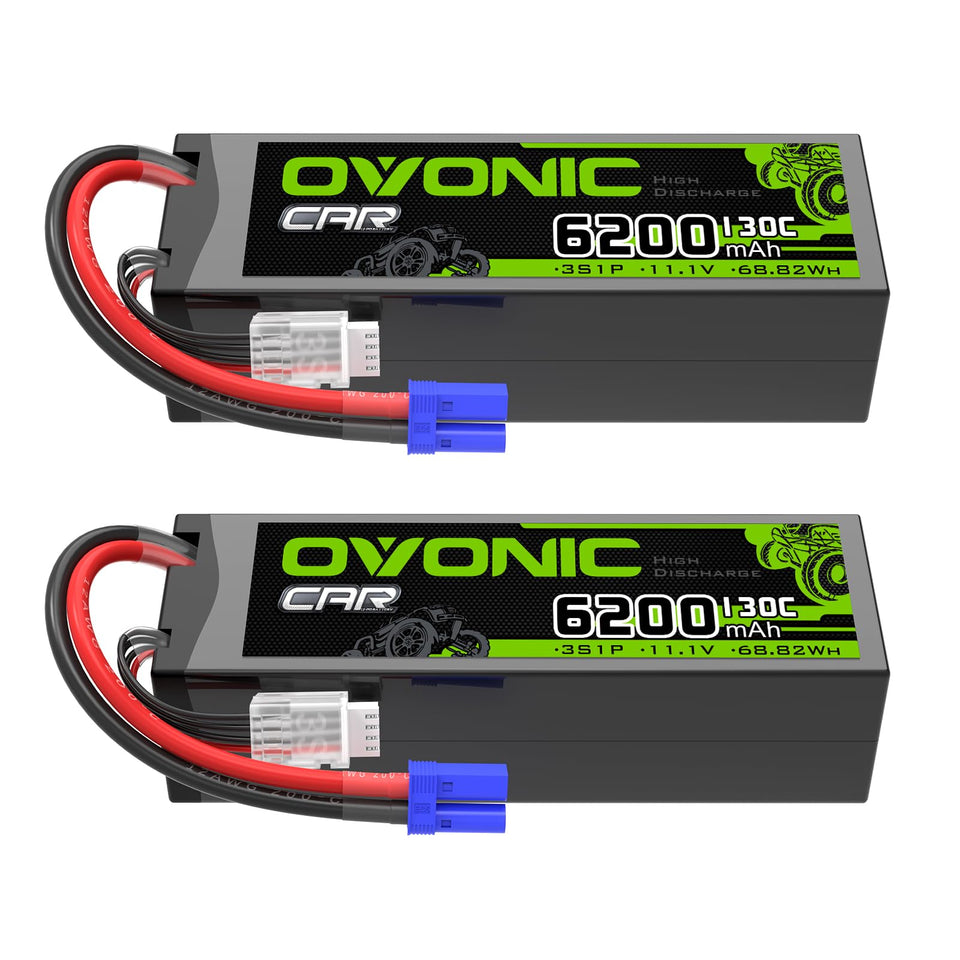OVONIC 3S 6200mAh battery top view for extended RC run times.