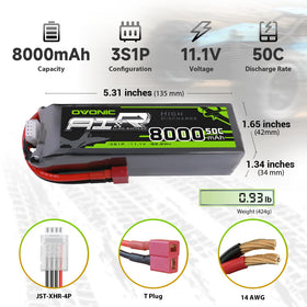OVONIC 3S 8000mAh battery side profile highlighting compact design