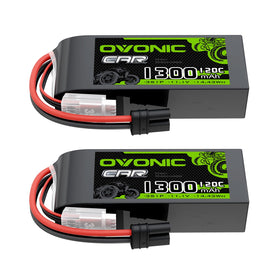 OVONIC 3S battery dimensions show a compact profile for snug RC model fits.
