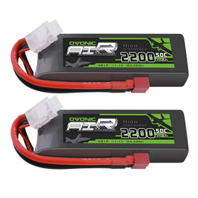 OVONIC 3S LiPo battery close-up showing Dean-style connector for reliable RC power