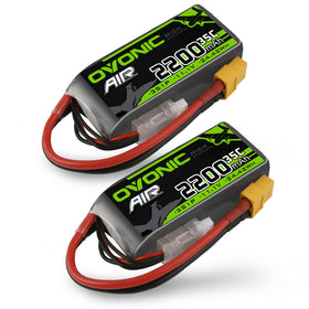 OVONIC 3S LiPo top view, compact and lightweight for drone swaps