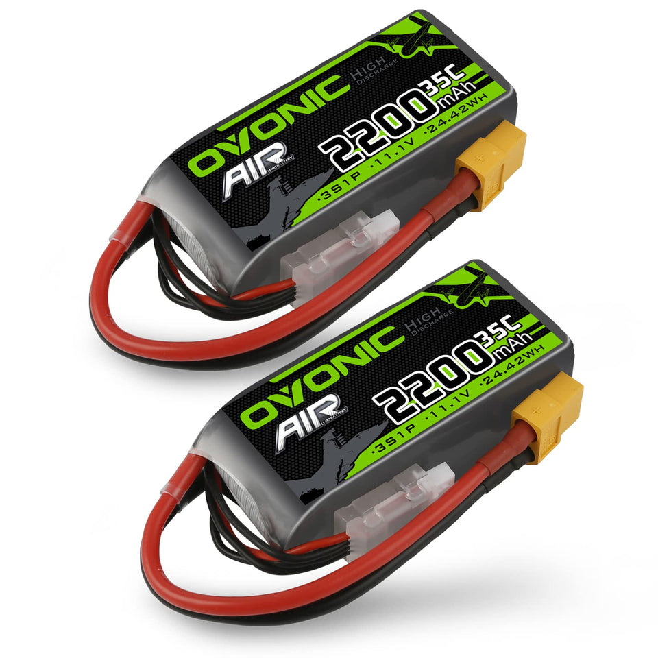 OVONIC 3S LiPo top view, compact and lightweight for drone swaps