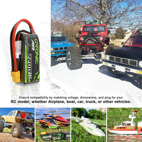 OVONIC 3S LiPo dimensions 75x33mm for tight bays