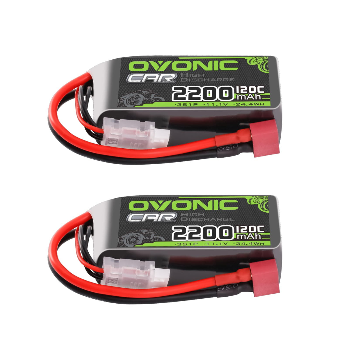 OVONIC 3S short LiPo battery with 11.1V 120C discharge for strong RC power