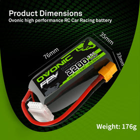 OVONIC 4S 76×35×33mm dimensions shown for a secure fit.