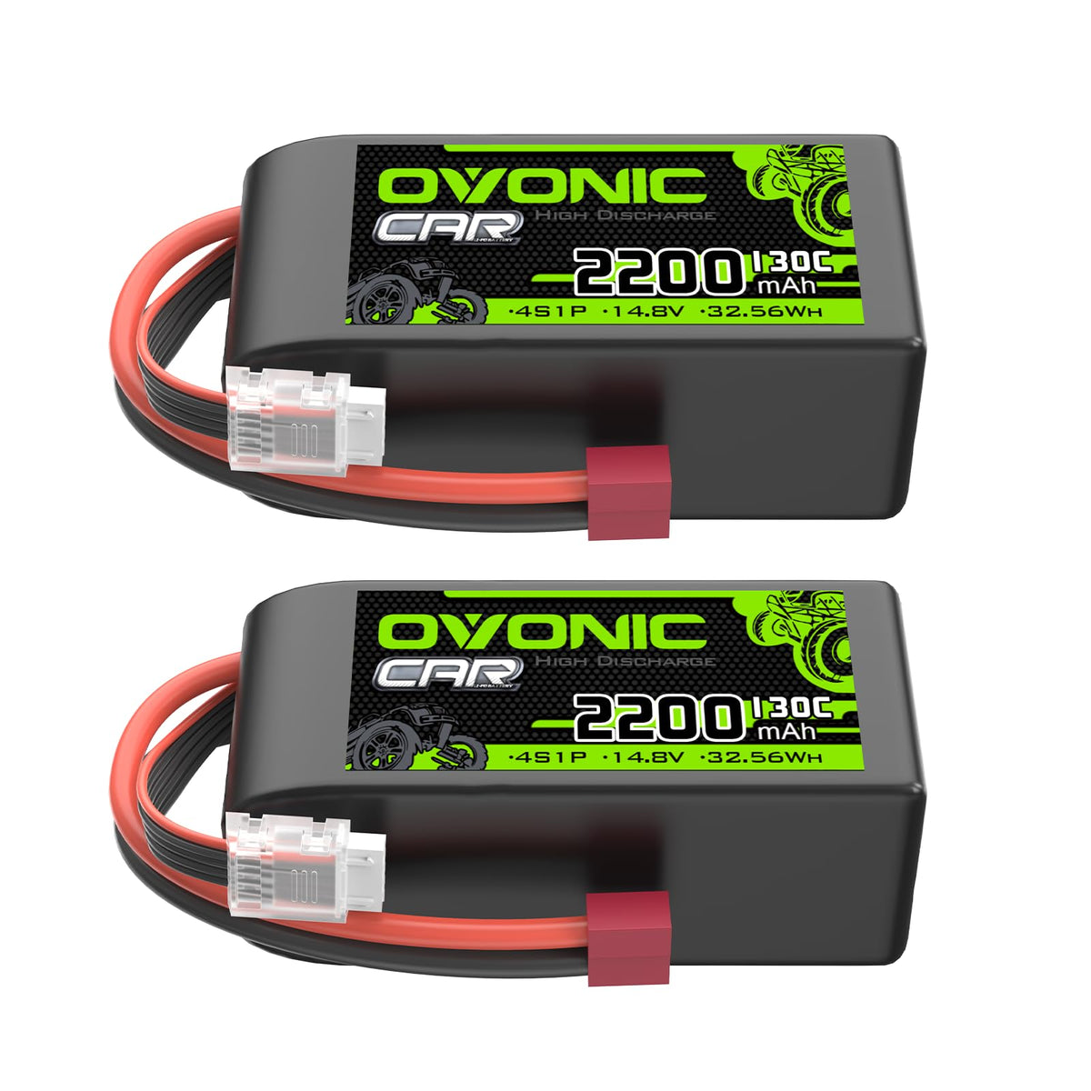 OVONIC 4S LiPo battery in a compact soft case for RC models.