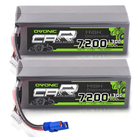 OVONIC 4S LiPo battery with EC5 connector for high-drain RC use.