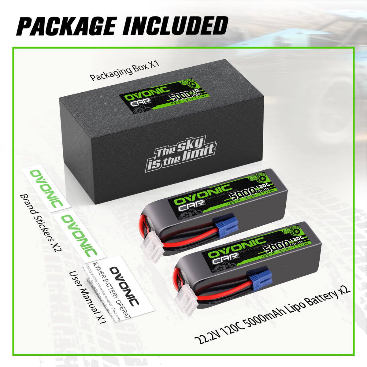 OVONIC 6S battery used in aircraft or boat applications for versatile power.