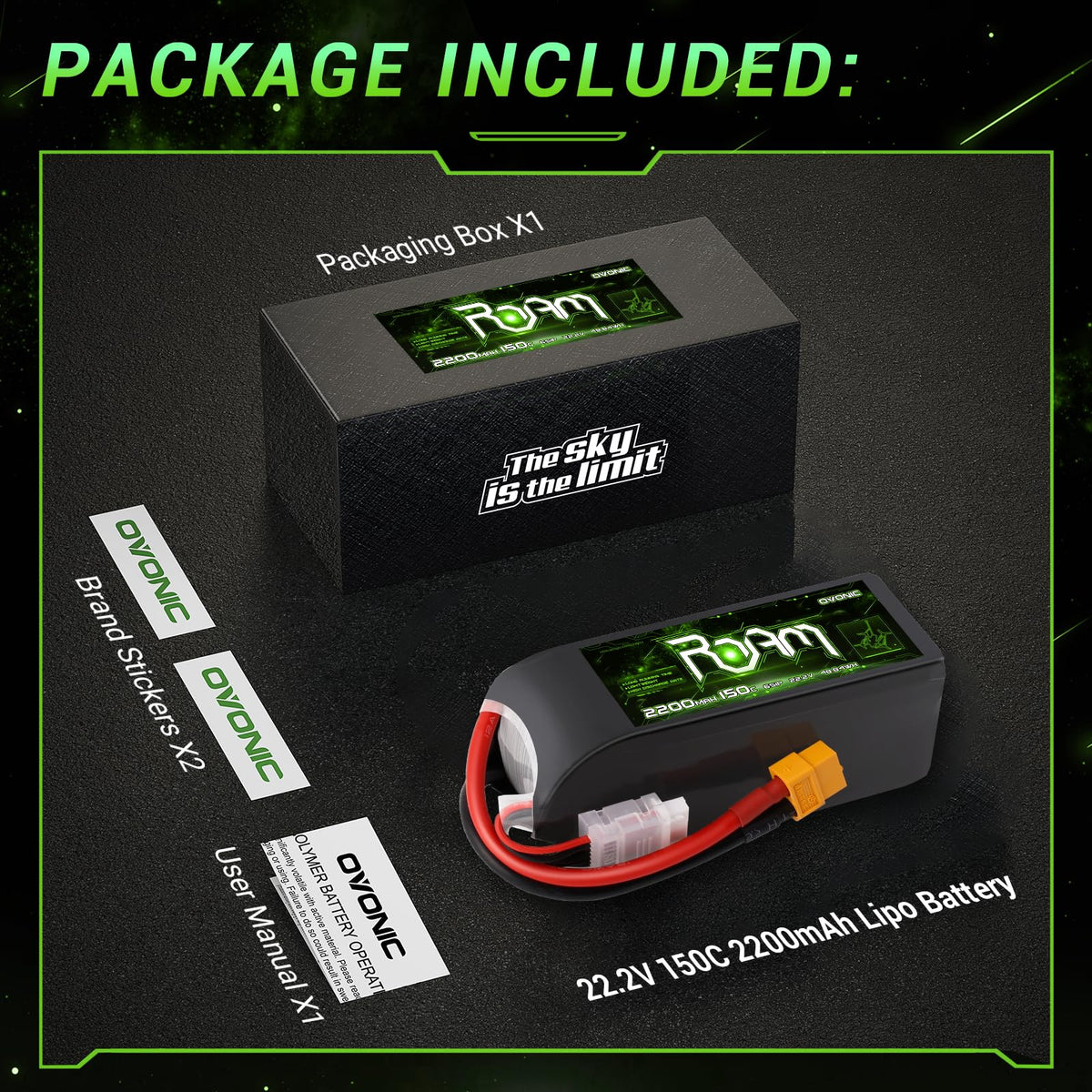 OVONIC 6S charging scene with compatible charger