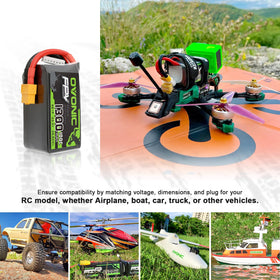 OVONIC 6S LiPo soft-case packaging protects the battery