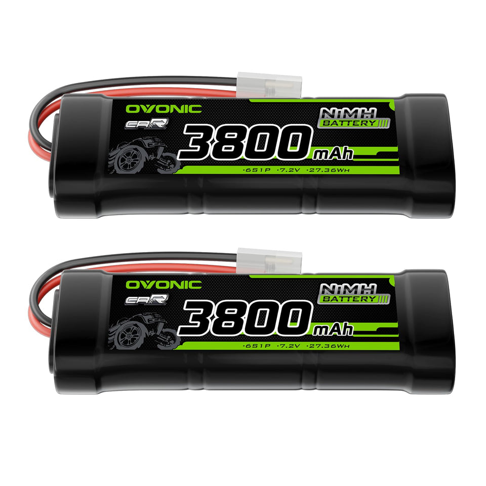 OVONIC 7.2V 3800mAh NiMH battery close-up for extended RC run time
