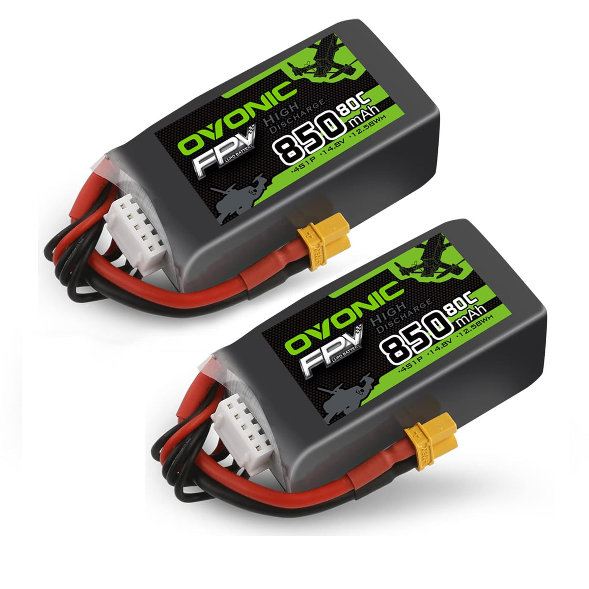 OVONIC 80C 850mAh 4S battery with XT30 plug for FPV drones