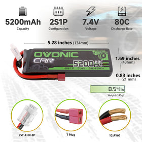 OVONIC battery dimensions 131x42x19mm for precise fit