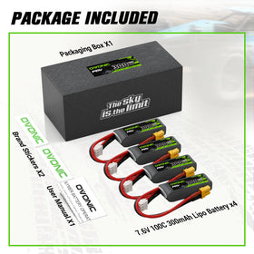 Box and manual included for OVONIC 2S LiPo kit.