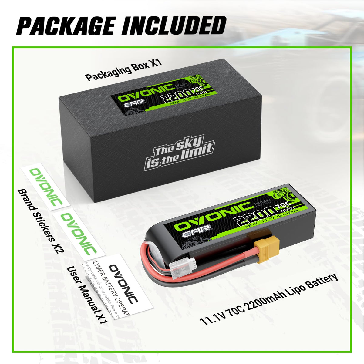 OVONIC logo on product packaging and labeling.