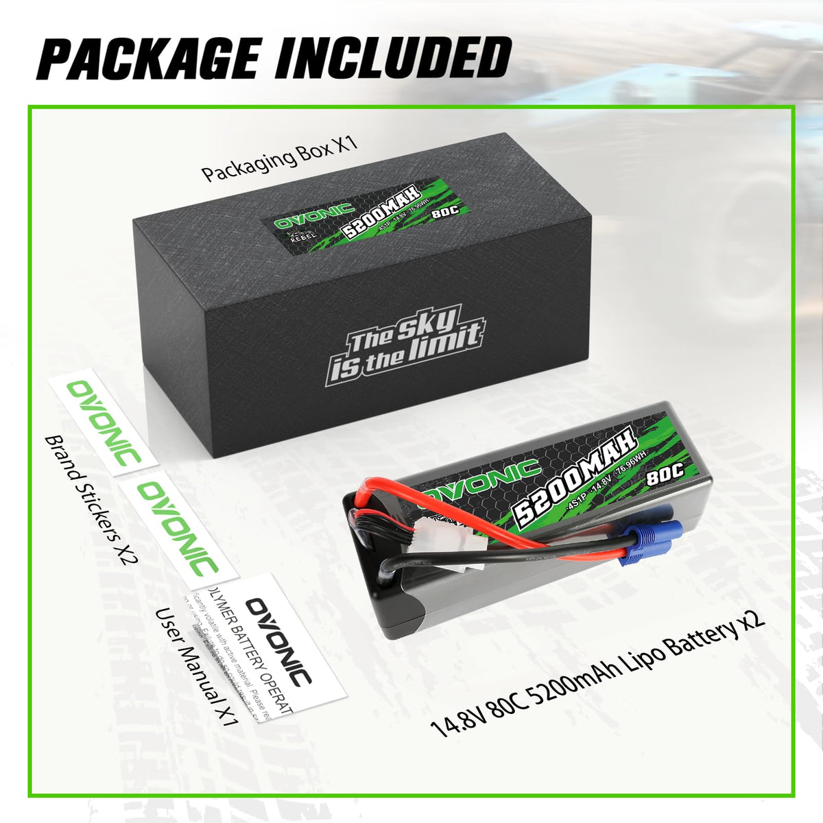 OVONIC compatibility with Arrma 1/5, 1/8, 1/10 models