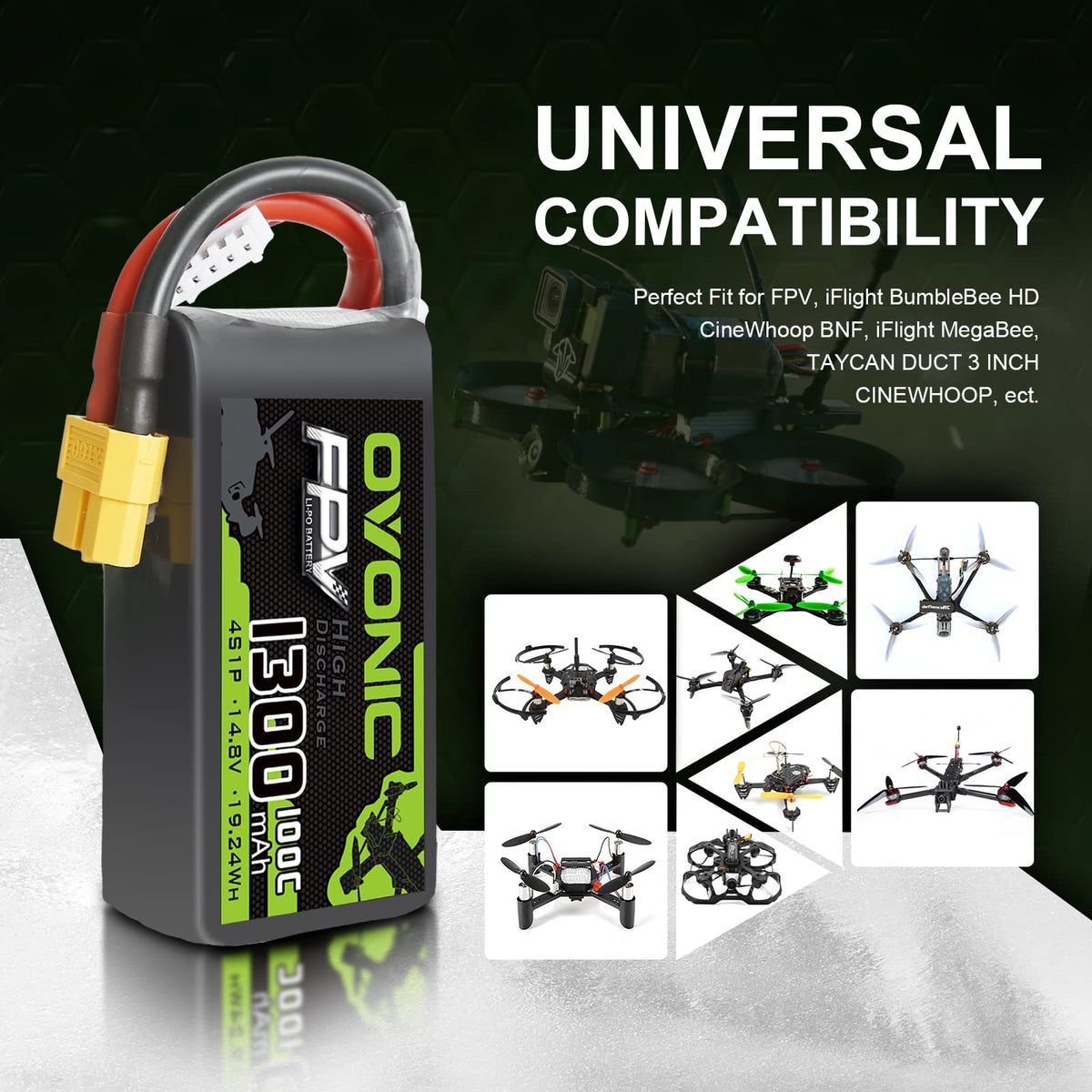 OVONIC-compatible drones like Nemesis 240 and 180 Mini Tweaker proper fit.