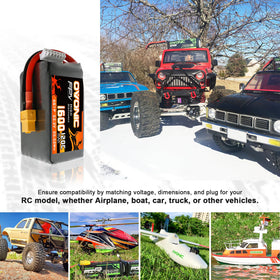 OVONIC battery compatible with FPV 6S drones for extended sessions.