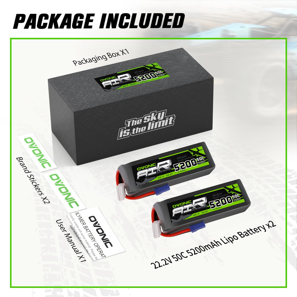 OVONIC hard case and manual included for safe storage and setup.